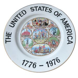 Spirit of 17 plate, the united states of america 1776-1976, rare, Nanco, vintage